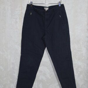 Talbots Women's 6 Navy Blue Chatham Fit Ankle Chino Pants w/ Zip Pockets